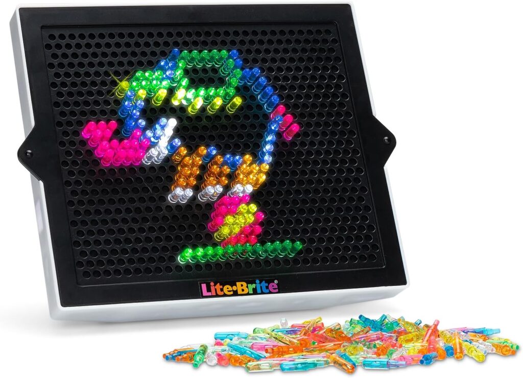 Lite-Brite Classic, Favorite Retro Toy - Create Art with Light, STEM, Educational Learning, Holiday, Birthday, Gift, Boys, Kid, Toddler, Girls Age 4+